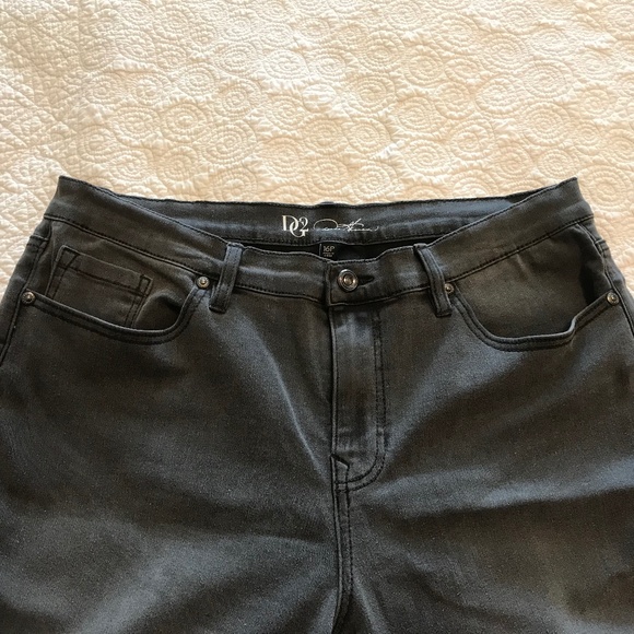 NWOT DG2 5-pocket dark gray jeans with gunmetal bling —virtual stretch (16P) - Picture 7 of 16